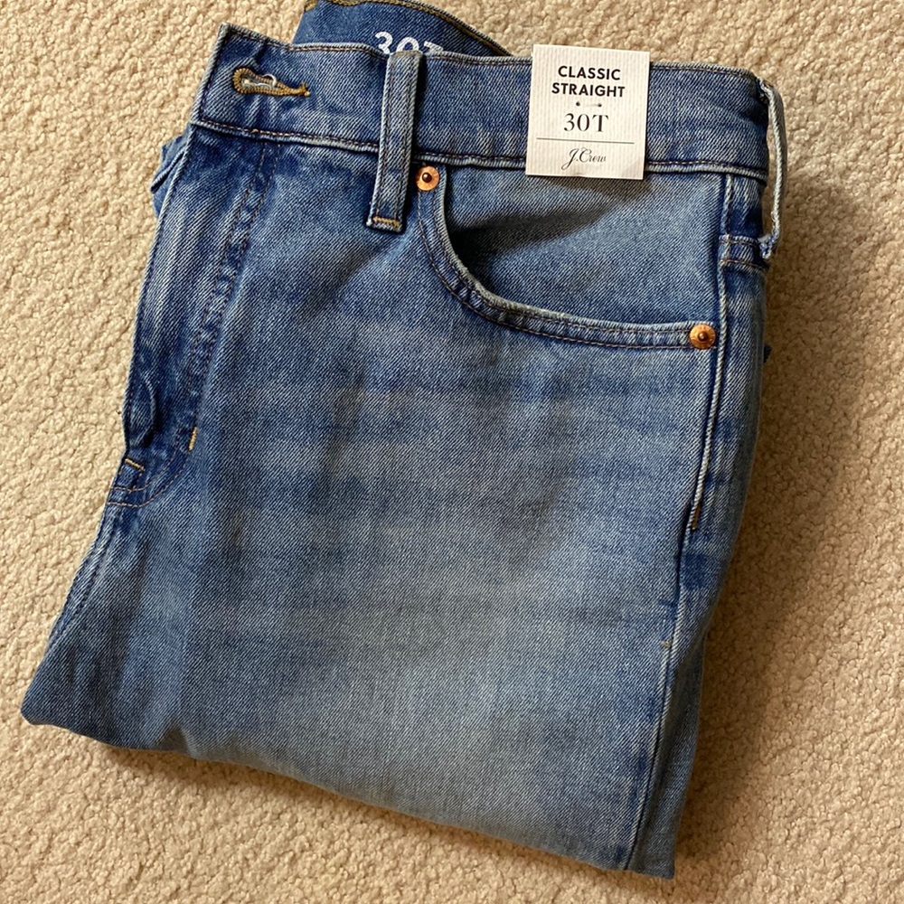 NWT J.Crew high-rise Classic Straight Jeans 30T